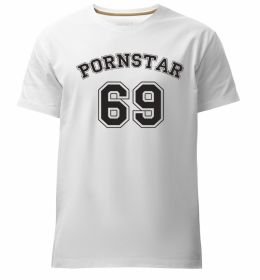 Чоловіча преміум футболка Надпись PORNSTAR 69