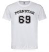 Мужская футболка Надпись PORNSTAR 69 Белый фото
