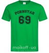 Мужская футболка Надпись PORNSTAR 69 Зеленый фото