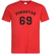 Мужская футболка Надпись PORNSTAR 69 Красный Мужская футболка Надпись PORNSTAR 69 Красный фото