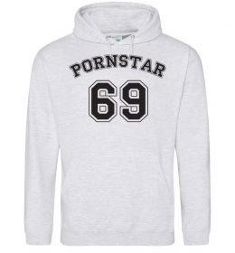Мужская толстовка (худи) Надпись PORNSTAR 69