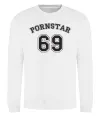 Свитшот Надпись PORNSTAR 69 Белый фото