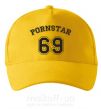 Кепка Надпись PORNSTAR 69 Сонячно жовтий фото