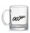 Чашка скляна MY NAME IS 007 Прозорий фото