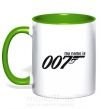 Чашка с цветной ручкой MY NAME IS 007 Зеленый фото