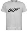 Мужская футболка MY NAME IS 007 Серый фото