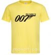 Чоловіча футболка MY NAME IS 007 Лимонний фото