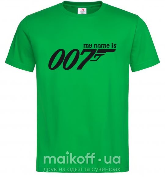 Мужская футболка MY NAME IS 007 Зеленый фото