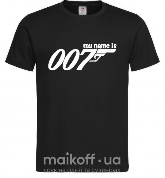 Чоловіча футболка MY NAME IS 007 Чорний фото
