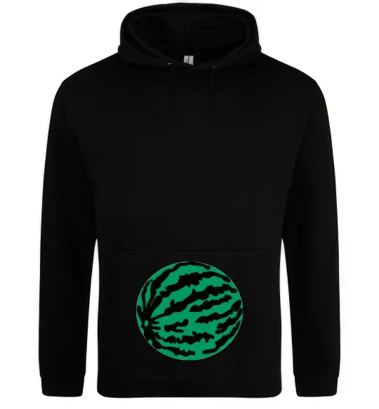 Жіноча толстовка (худі) Проковтнула кавун Чорний фото