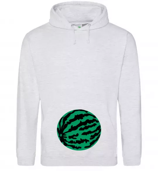 Жіноча толстовка (худі) Проковтнула кавун Сірий меланж фото