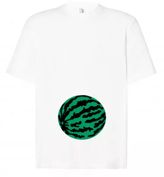 Футболка Оверсайз Проковтнула кавун Белый фото