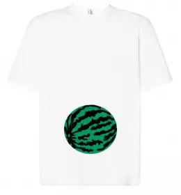 Футболка Оверсайз Проковтнула кавун Белый фото