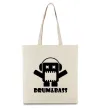 Эко-сумка DRUM&BASS Бежевый фото