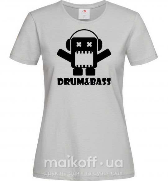Женская футболка DRUM&BASS Серый фото