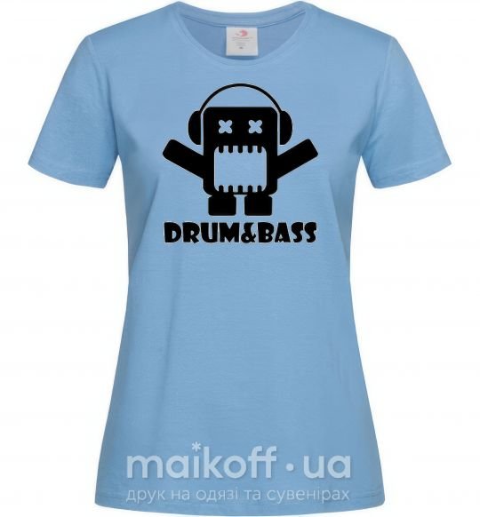 Женская футболка DRUM&BASS Голубой фото