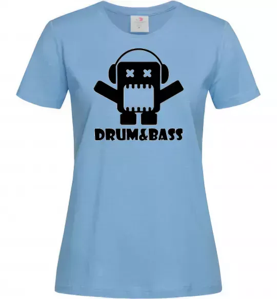Женская футболка DRUM&BASS Голубой фото