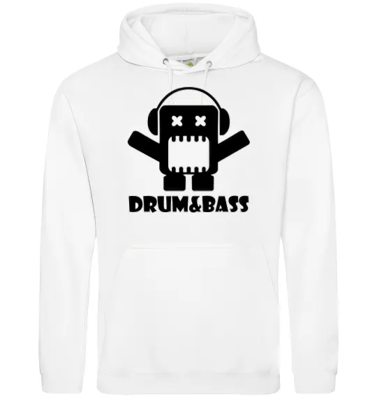 Мужская толстовка (худи) DRUM&BASS Белый фото