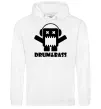 Мужская толстовка (худи) DRUM&BASS Белый фото