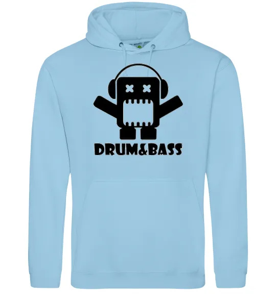 Мужская толстовка (худи) DRUM&BASS Голубой фото