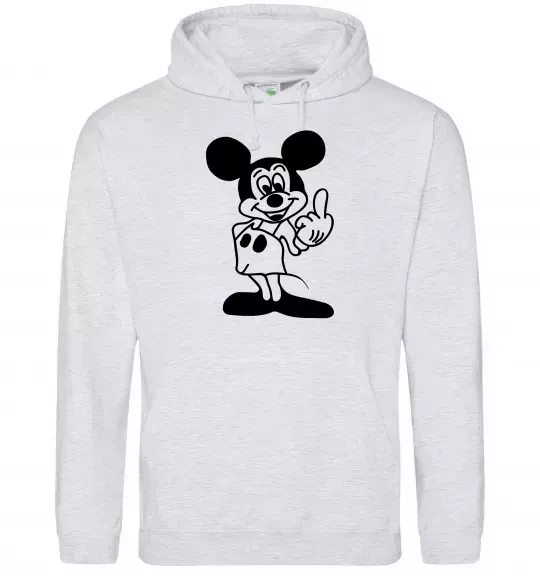 Женская толстовка (худи) Міккі Маус №2 Серый меланж фото
