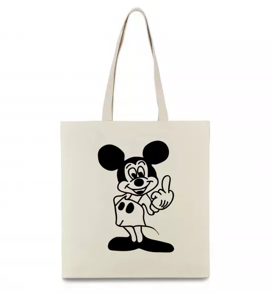Еко-сумка Міккі Маус №2 Бежевий фото