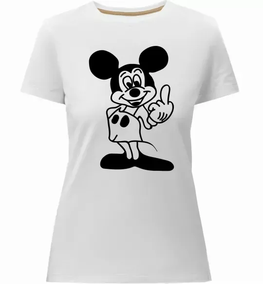 Жіноча преміум футболка Міккі Маус №2 Білий фото