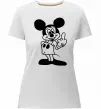 Жіноча преміум футболка Міккі Маус №2 Білий фото