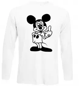 Лонгслив Чорно-білий Міккі Белый фото