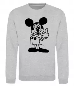 Свитшот Міккі Маус закоханий Серый меланж фото