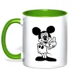 Чашка с цветной ручкой Міккі Маус №2 Зеленый фото