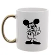 Чашка с цветной ручкой Міккі Маус №2 Золото фото