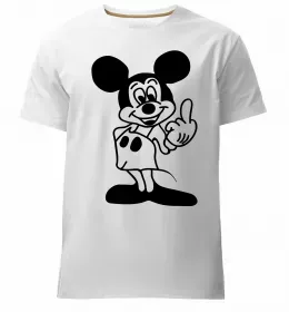 Мужская премиум футболка Чорно-білий Міккі Белый фото