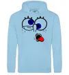Мужская толстовка (худи) ГУБКА БОБ Голубой фото