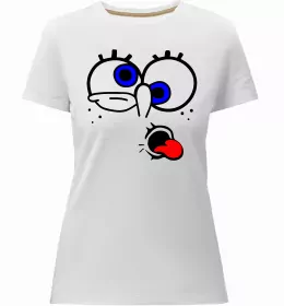 Женская премиум футболка Sponge Bob grange Белый фото