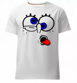 Мужская премиум футболка Sponge Bob grange Белый фото