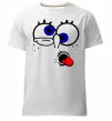 Чоловіча преміум футболка ГУБКА БОБ Білий фото