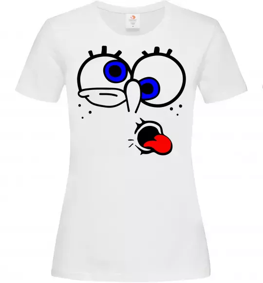 Женская футболка ГУБКА БОБ Белый фото