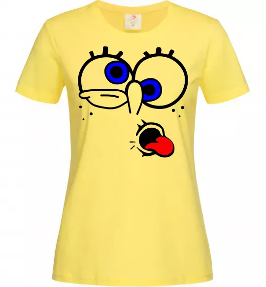 Женская футболка ГУБКА БОБ Лимонный фото