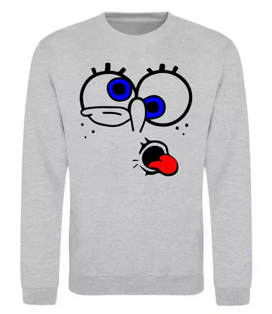 Світшот ГУБКА БОБ Сірий меланж фото