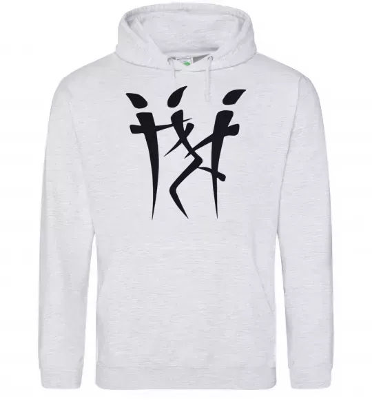 Мужская толстовка (худи) IEROGLIF Серый меланж фото