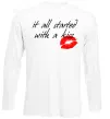 Лонгслив IT ALL STARTED WITH A KISS Белый Лонгслив IT ALL STARTED WITH A KISS Белый фото