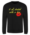 Свитшот IT ALL STARTED WITH A KISS Черный Свитшот IT ALL STARTED WITH A KISS Черный фото