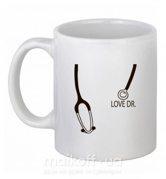 Чашка керамическая LOVE DR. Белый фото