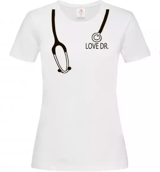 Женская футболка LOVE DR. Белый фото