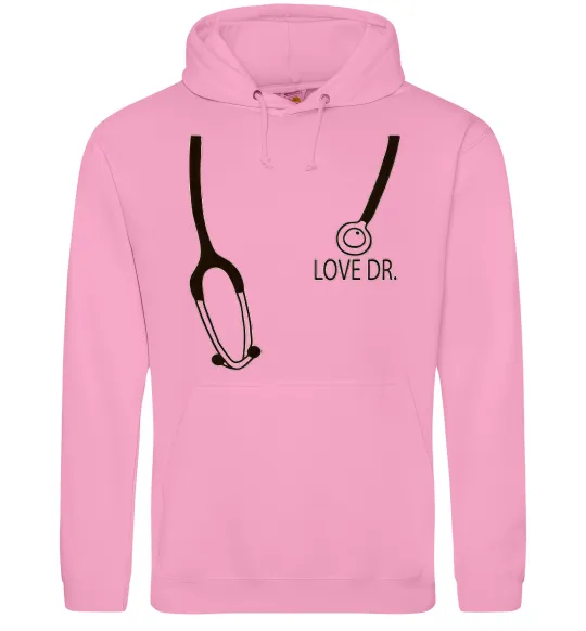 Мужская толстовка (худи) LOVE DR. Розовый фото