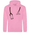 Мужская толстовка (худи) LOVE DR. Розовый фото