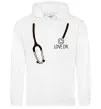 Мужская толстовка (худи) LOVE DR. Белый фото