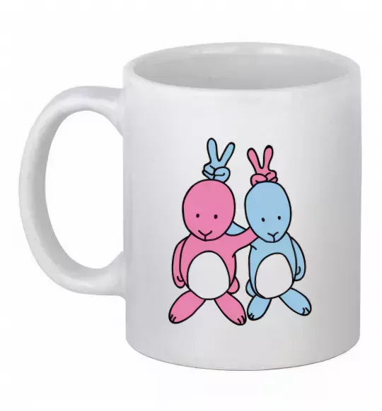 Чашка керамічна PASTEL RABBITS Білий фото