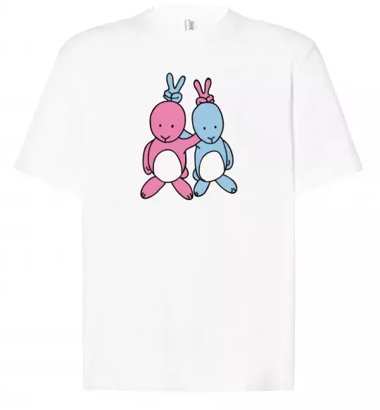 Футболка Оверсайз PASTEL RABBITS Белый фото